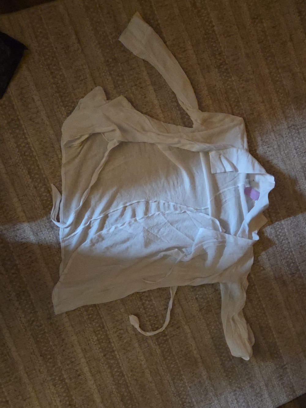 Girls' Lightweight Cream Wrap Top - Brand Unknown